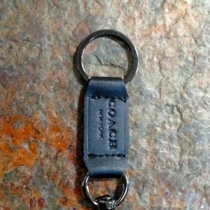 Coach Black Leather Key Chain New With Out Tags